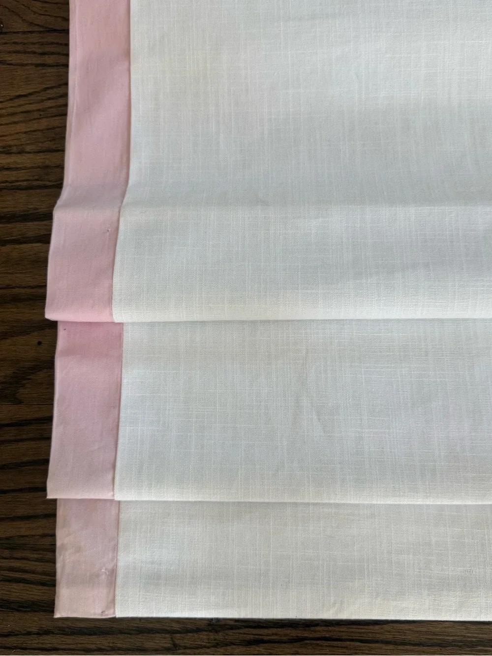 Pottery Barn Kids Linen Blackout Roman Shade White Pink